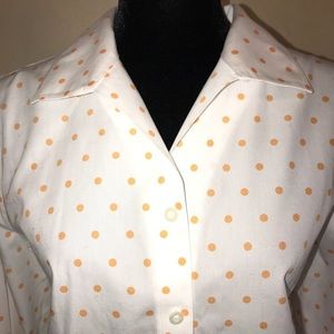 Chico’s polka dot Button Down